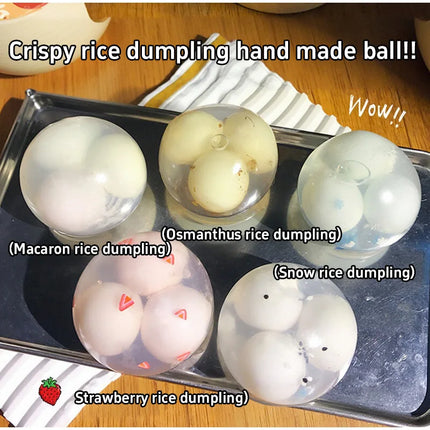 Creative Rice Dumpling Crispy Leather Ball Can Be Crushed Three Times Small Ball Giant Decompression Hand Ball Venting Toys
