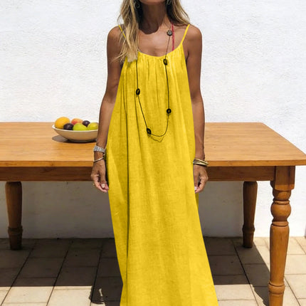 New Arrival Women's Strapless Backless Long Loose Home Dress Comfortable Sleepwear Casual Maxi Dress