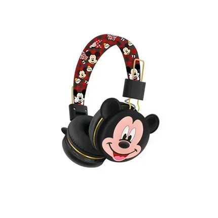 Cartoon Mickey Minnie Bluetooth Headsets Game Doodle Wireless Headphones Earphones Mic For Kids Boy Girl Gifts Support TF Card