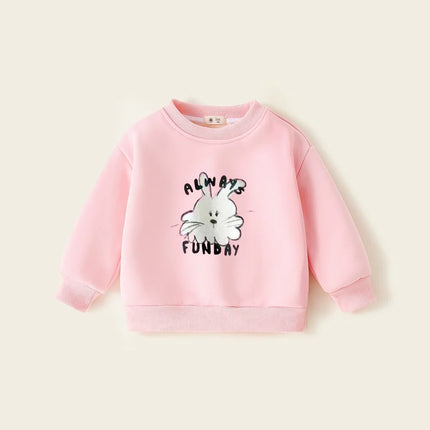 Winter Fleece Sweatshirts for Kids Sweaters Pullover Thicken Warm Girls Hoodies Cartoon Boys Tops Toddler Baby Clothing