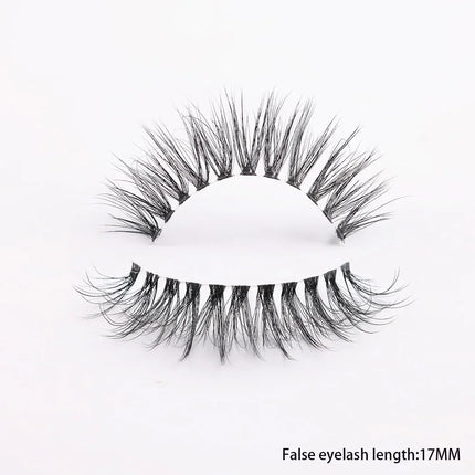 Clear Band Eyelashes Natural Fluffy 3D Mink Lashes D Curl  Volume Wispy False Eyelashes With Clear Band Soft  Reusable Lashes