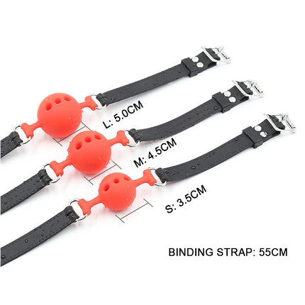 S M L Silicone Open Mouth Gag Ball BDSM Bondage Restraints Breathable Balls Harness Strap Sex Toy for Couples Erotic Accessories