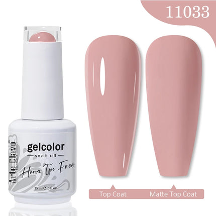 Arte Clavo Red Brown Gel Nail Polish 15ml Autumn Series Base Top Coat Soak Off UV Gel Semi Permanent Varnishes Design Nail Art