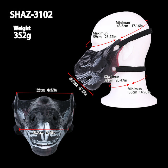 SHAZ Wolf Horse Mouth Mask Silicone Bdsm Mask Hentai Sex toy for adults Party Dress Up Masquerade Halloween Costume Cosplay Prop