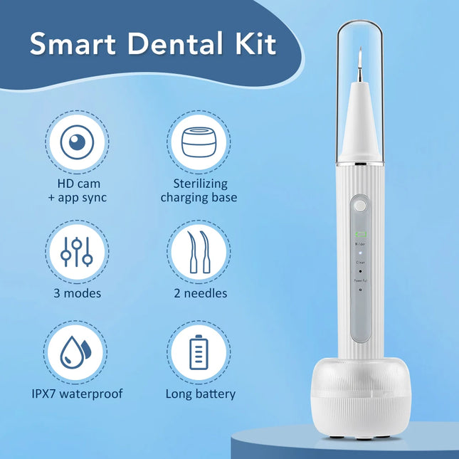 Electric Teeth Cleaner Dental Scaler Plaque Tartar Calculus Stain Remover Oral Care Rechargeable Home Use Teeth Whitening Kit