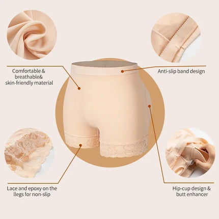 Butt Lifter Shapewear Panties Seamless Hip Enhancer Booty Pads High Waist Shaper Shorts for Instant Fake Ass Lift