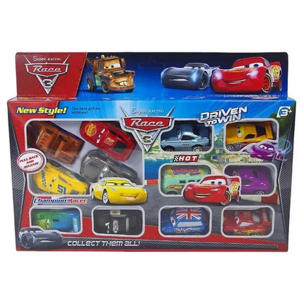 12pcs/Set Disney Pixar Cars Lightning McQueen Jackson Storm Mater PVC Model Back-Force Car Toy For Kids Festival Gift Set **&