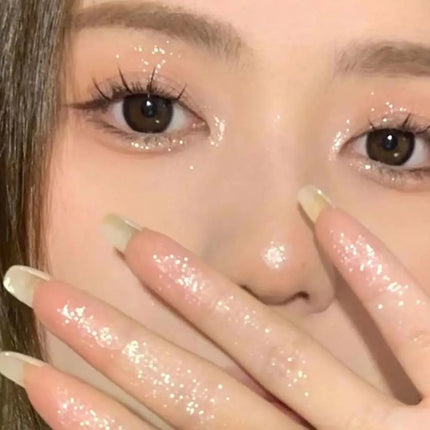 Potato Glitter Monochrome Eyeshadow Palette Natural Light Highlighter Powder For Delicate Eye Makeup Diamond Brightening