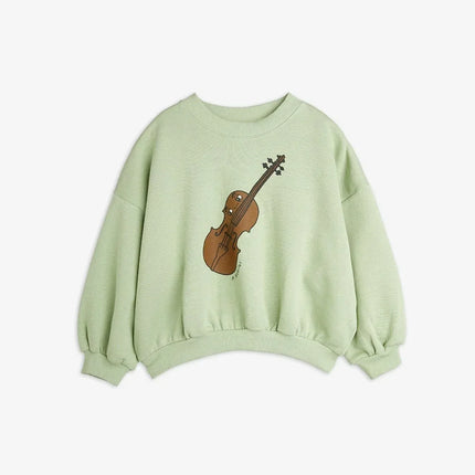 2025 New Children's Set Fashion Cartoon Violin Print Girl Sweatshirt Pants Set Korean Boy Hoodie Pullover Kids Clothes Girls