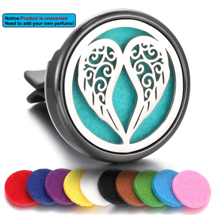 1pc Refillable Car Air Freshener Perfume Diffuser Clip, Auto Air Vent Car Interior Car Aromatherapy Diffuser With 10pcs Pads
