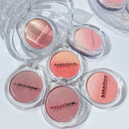 Dual gradient blush highlights natural nude makeup brightening cheeks purple blue female niche brand 2023 new