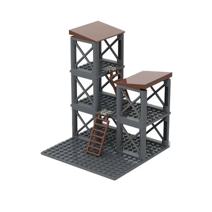 WW2 Military Observation Tower - Army Base Building Blocks