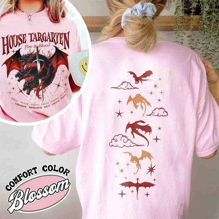 HOTD Shirt, House of the D Shirt, GOT Shirt, Meleys, Shirt With Dragons, Dragon Lovers Shirt, Targaryen Shirt, Team Black