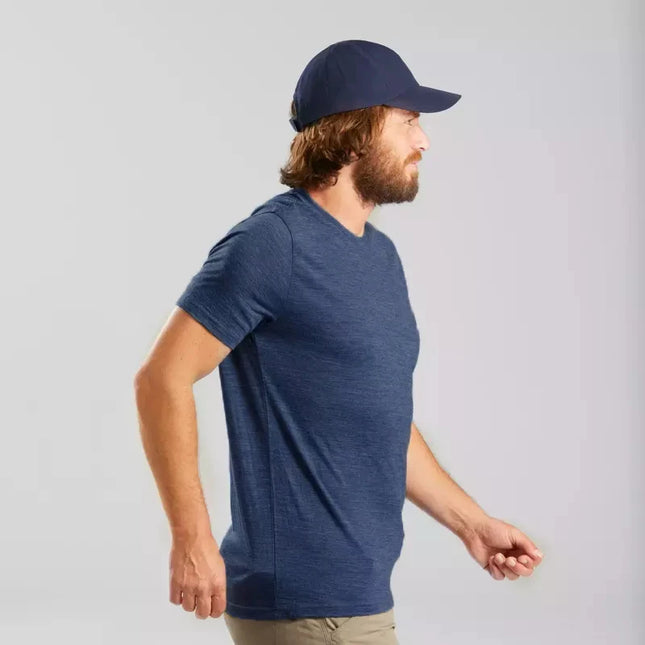 100% Merino wool 15.5Micro T Shirt Men Superfine Base Layer Short Sleeve shirt Quick dry Wicking Breathable Anti-Odor Asian Size