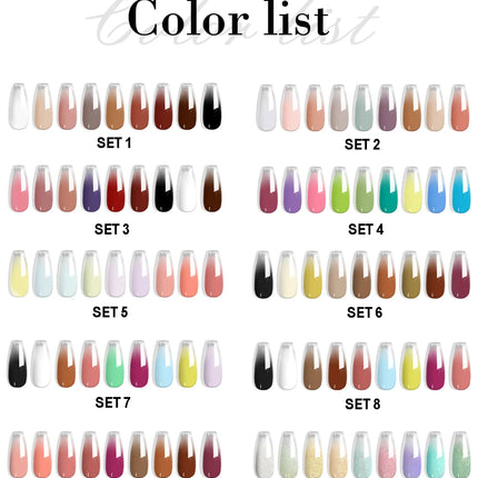 LIMEGIRL 7in1 Nail Gradient Gel Kit Long-lasting Nail Gel Polish Hybrid Color High Texture Gradient Nail Gel for Nail Salon Art