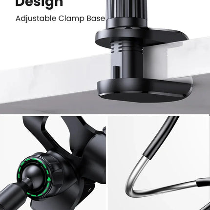 90cm Phone Holder Stand Lazy Bracket Headrest Bed 360 Flexible Long Arms Clamp Mount For iPhone Samsung and 3.5~6.7" Device