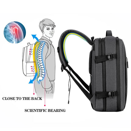 Men Large Capacity Backpack USB Charging Male Laptop Bagpack Waterproof Business Travel Back Pack Luggage Bag Mochila
