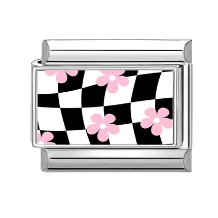 Y2K Wholesale Cute Heart Flowers Italian Charm Link Fit 9mm Stainless Steel Jewelry DIY Making Women Bracelets Gifts