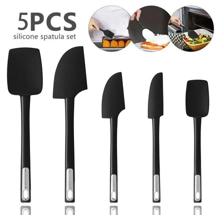 Kitchen silicone spatula set high temperature resistant silicone spatula with anti slip handle cooking mixing baking and stirrin