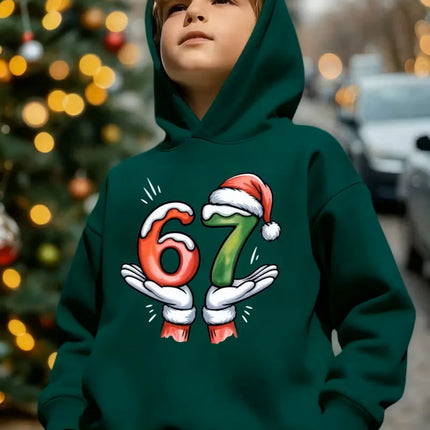 Funny Six Seven 6 7 Meme Hoodie for Kids Chaotic Humor Y2k Game Saying Tee Christmas Gift Boys Tops Fashion Children's Clothing
