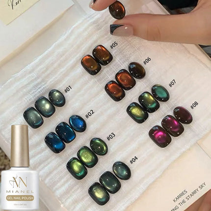 MIANEL 10ML 2026 New Orion Nebula Cat Eye Gel Polish Unique Dual-Shimmer Dynamic Crystal Cat Eye Formula for Nail Art