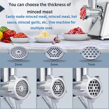 800W Electric Meat Grinder Heavy Duty Grinder Kitchen Electric Meat Chopper Stuffer Maker Food Processor Electric Meat Slicer