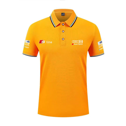 2026 Summer Trend Audi Printed Custom Car Modified Polo Shirt Men's Cotton Sleeveless T-Shirt Carro Personalizado Camisa Polo Ma