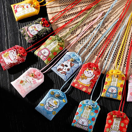 1pc Charms Wealth Bag Omamori Pray Health Safety Lucky Pendant Imperial Amulet Guard Keychain Couple Gift Fortune Beauty