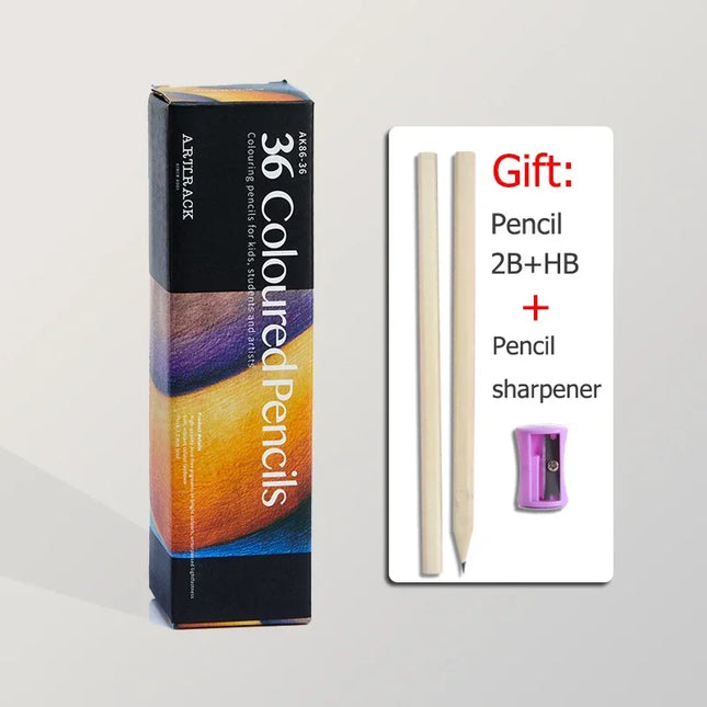 12-72 PCS Wooden Colored Pencils Set Art Supplies For Artist Drawing Writing Back To School Cute Korean Stationery