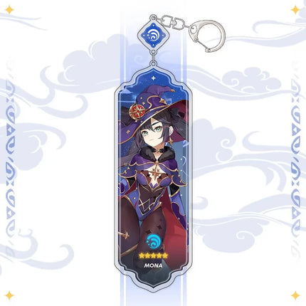 Anime Keychain Linnea Flins Durin Mualani Furina Arlecchin Key Chain Accessories Genshin Impact Cute Bag Pendant Key Ring Gift