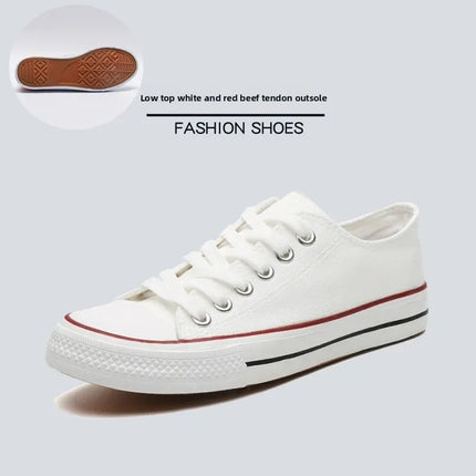 Unisex Casual Canvas Flat Shoes Spring Summer Breathable Rubber Sole Comfortable Slip-On Adults Flat Heel Fashionable Trendy