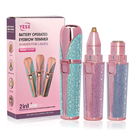 1pcs Usb Electric Eyebrow Trimmer Facial Hair Epilator Eyebrow Razor Women Body Painless Hairs Remover Shaver Eyebrows Profiler