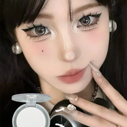 Single Matte Highlighter Palette White Beige Face Nose Brighten Contour Makeup Tea Brown Eye Shadow Lying Silkworm Rouge Powder