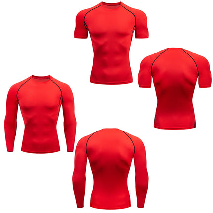 Men's T-Shirt Running Sport T Shirt Men Compression Top Tee Fitness Quick Dry Tight Training Gym Sport Running Shirts Men Jersey