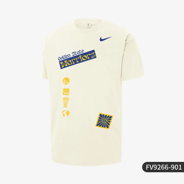 Nike Official Genuine New Golden State Warriors Men's Loose Fit Sporty Fashion T-Shirt FV9266-901