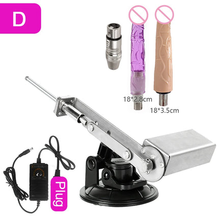 45mm Stroke Telescopic Sex Machine with Dildo 100V-240V Female 3XLR Masturbation Sexual Kits Mini Reciprocating Linear Actuator
