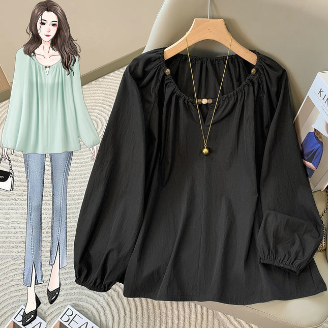 Plus Size Loose Shirts Women Spring Summer 2025 New Casual Tops Oversized Blouses Fashion Long Sleeve Blouses Women L-4XL