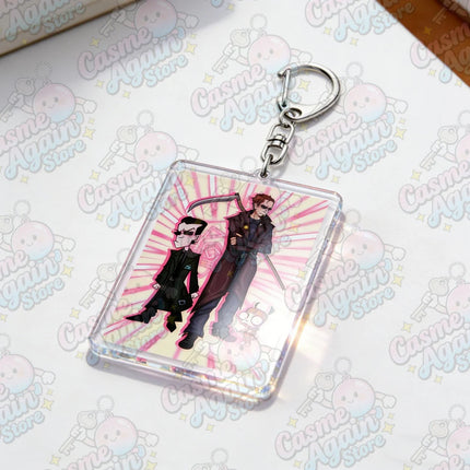 Cartoon Chibi Postal Dude Keychain Accessories Bag Anime Postal Peeker Keyrings Jewelry Manga Game Fans Gifts