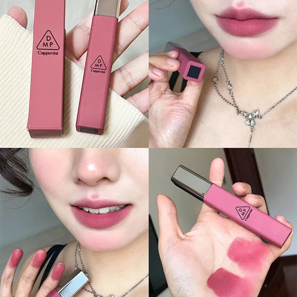 Cappuvini Matte Velvet Lip Glaze Moisturizing Smooth Long-Lasting Lipstick Makeup Lip Gloss