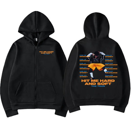 Hit Me Hard and Soft 2025 Tour Zipper Hoodies Fans Gift Men Women Clothing Pullovers Fashion Hip Hop Zip Up Sweatshirts Jackets
