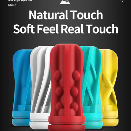 Touch In Masturbator Blowjob Simulation Sucking Cup Soft Realistic Vagina Male Masturbator Erotic Adult Sex Toys For Men