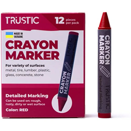 Universal Crayon Wax Marker for Industrial and Craft Detailed Marking on Lumber Metal Carton Ceramics Concrete Glass Plastic Ti