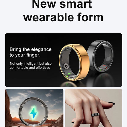 [2024 ] COLMI R02 Smart Ring Military Grade Titanium Steel Shell Health Monitoring IP68 & 5ATM Waterproof Multi-sport Modes