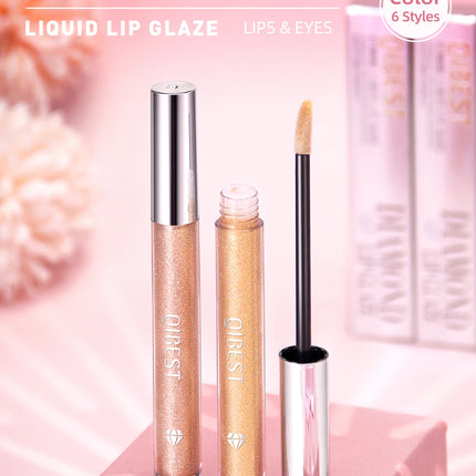Diamond Glitter Liquid Lipstick Waterproof Long Lasting Pearl Shiny Lip Gloss Metal Charming Lip Glaze Tint Makeup For Women