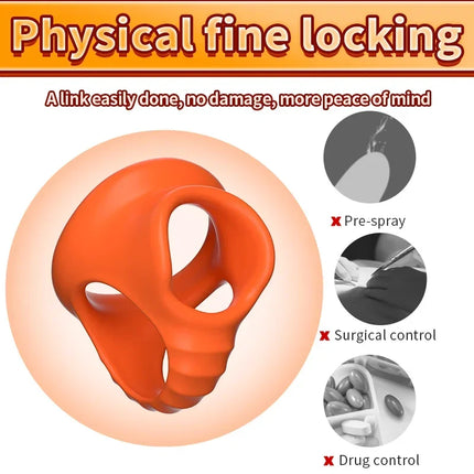 Soft Silicone Chastity Cage Cock Ring for Men Erection Delay Male Penis Ejaculation Urethral