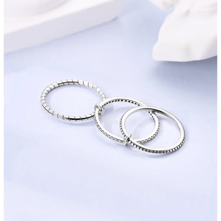 Shine Zircon Ring 925 Silver Original Stone Multi Layer Simple Infinitely Wide Rings For Women FineJewelry Wedding Party Gift