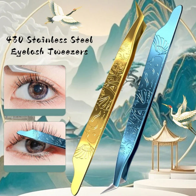 1PC  False Lashes Eyelashes Extension Tweezers 5 colors volume fans Pliers Nail Clips non-slip Professional Beauty make up Tools