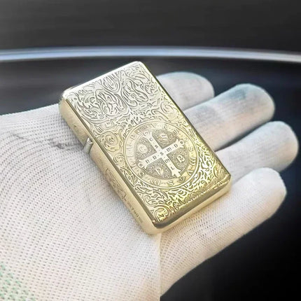 ZORRO 790 Genuine Ultra-thin Windproof Original Copper Lighter Double-sided Engraved Wheel Lighter Lighter Men's High-end Gifts