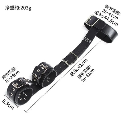 Sex Toys For Women Couples Erotic Handcuffs BDSM Neck to Wrist Bondage Restraints Adjustable Behind Back Cuffs Collar SM Tool