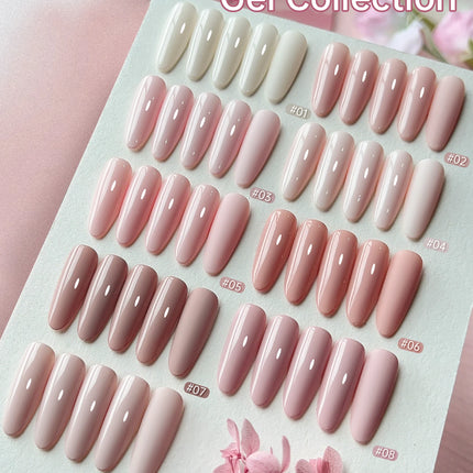 9Colors Pink Patting Glue Smudge Canned High Saturation Popular Semi-Solid Nail Polish Glue Nail Salon Special